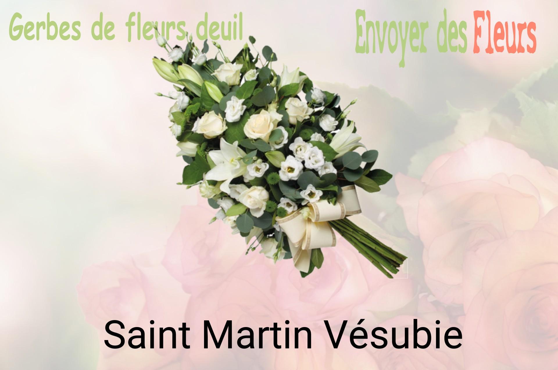 Gerbe de fleurs de deuil livrée à Saint-Martin-Vésubie